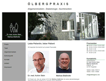 Tablet Screenshot of oelbergpraxis.de